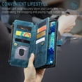 thumbnail image 5 of for Samsung Galaxy S20 FE Case Wallet for Women and Men, Samsung Galaxy S20 FE Case, PU Leather Magnetic Flip Strap Wristlet Zipper Card Holder Wallet Business Phone Cover for S20 FE, Blue, 5 of 10