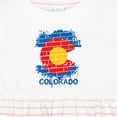 thumbnail image 4 of Inktastic Graffiti Colorado State Flag Girls Baby Dress, 4 of 5