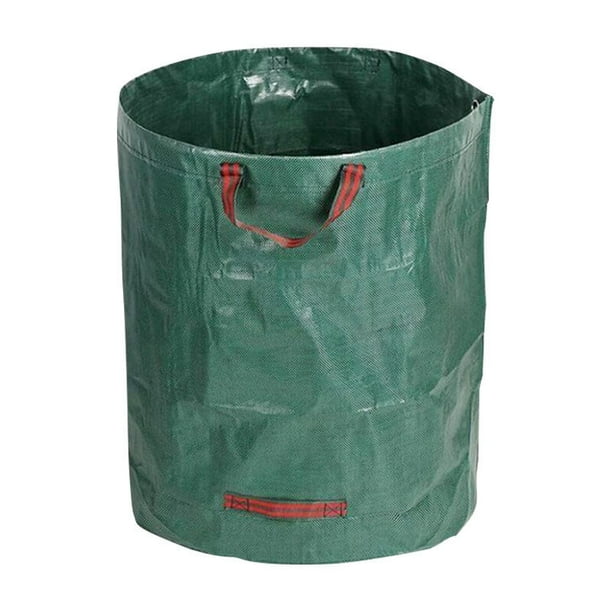 1 bolsa de jardín estable de 500 litros (correas rojas), bolsa para hojas, bolsa para desechos de jardín, bolsas para desechos de jardín, bolsas para desechos verdes plegables, grandes y robustas hech