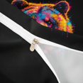 thumbnail image 3 of Castle Fairy Neon Graffiti Bear Twin Duvet Cover,Colorful Watercolor Splash Twin Bedding,Rainbow Black,Black Reversible,2pcs,No Comforter,1 Duvet Cover and 1 Pillowcase, 3 of 5