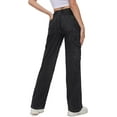 thumbnail image 2 of Tapata Women's 26"/28"/30"/32"/34" Cargo Jeans Straight Leg Short Petite Regular Tall Denim Relaxed Y2K Pants, 2 of 6