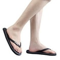 thumbnail image 4 of Leozcaa Flip Flops for Women Men Comfortable Round Toe Beach Sandals Thong Strap Slides Slip On Flats, 4 of 8