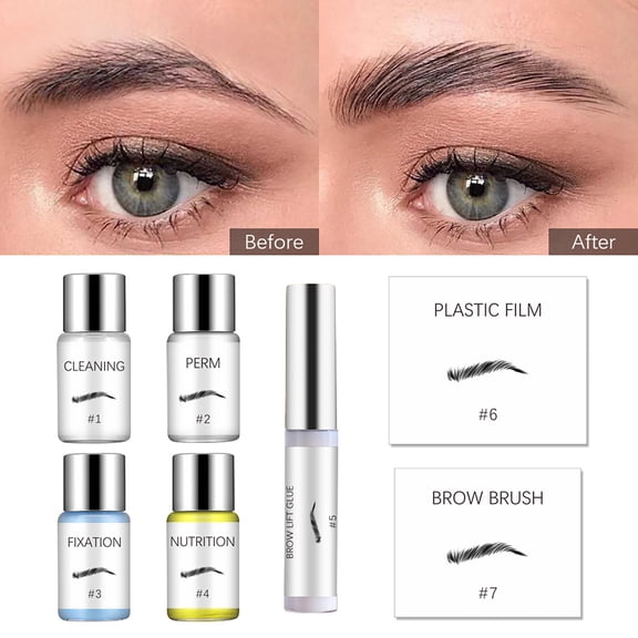 Brow Lamination Kit, Eyebrow Lamination Kit Professional DIY Brow Lift Styling Kit For Fluffy Thicker Eyebrows, Instant Quick Perm For Brows Growth 8-weeks for Salon,Home Use