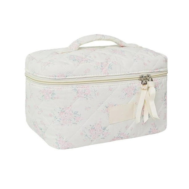 Bolsa organizadora de maquillaje de gran capacidad para viajar con múltiples compartimentos para niñas