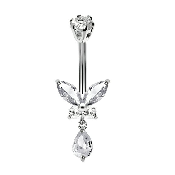 DESIGNICE Belly Button Ring,Stainless Steel Belly Rings for Women,5g Belly Piercing Jewelry