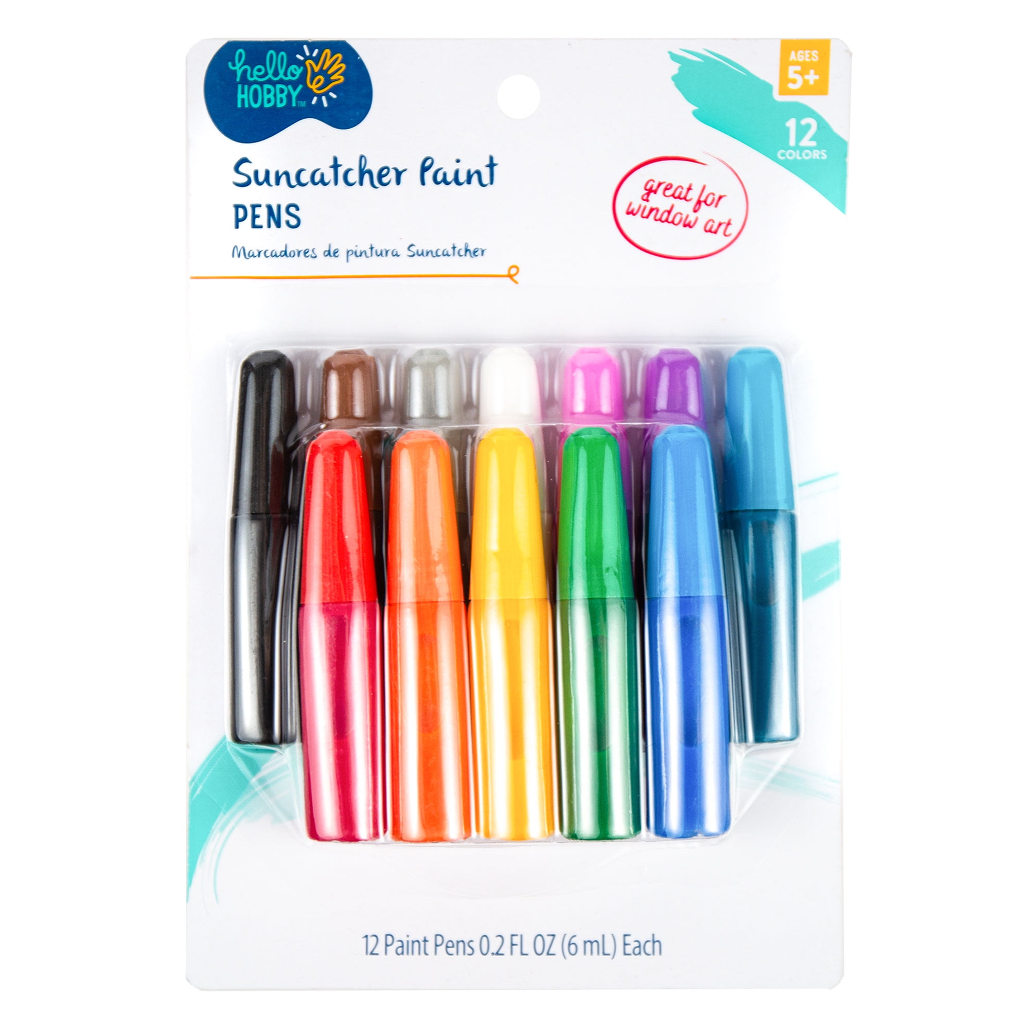 24 Pc - Basic Supplies 24 Pieces 8-Color Suncatcher Paint Pens 