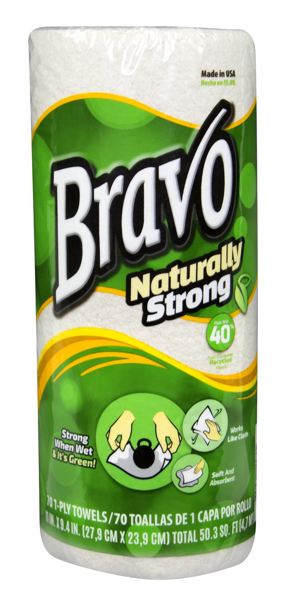 Bravo Naturally Strong® Premium Recycled Paper Towels