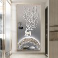 thumbnail image 3 of Nuevos carteles e impresiones de lienzo de ciervo dorado de Fengshui chino abstracto de piedra zen, arte de pared de lujo moderno para decoración de porche, 3 of 5