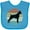 Turquoise, variant on Inktastic Boxer Dog Vintage Silhouette Boys or Girls Baby Bib