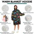 thumbnail image 5 of Wearable Oversized Blanket,Colorful Controllers Games Stars Black Pattern Wearable Blanket Hoodie for Adults,Cozy Hooded Blankets with Super Pockets,Super Warm Fuzzy Pullover for Women & Men, 5 of 6