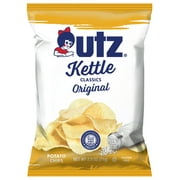 Utz Kettle Classics Original Potato Chips, Gluten-Free, 2.5 oz Bag