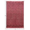 thumbnail image 3 of Casavani Handmade Red Block Printed Cotton Dhurrie Indoor Outdoor Patio Rug Living Room Carpets 10x18 feet, 3 of 7