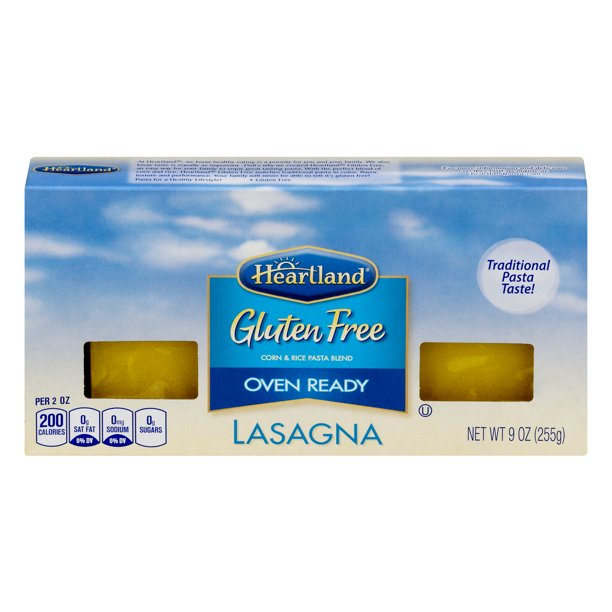 Heartland Gluten Free Oven Ready Lasagna Pasta, 9 oz
