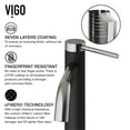 thumbnail image 4 of VIGO Madison Single Handle Single-Hole Bathroom Faucet in Brushed Nickel and Carbon Fiber, 4 of 10