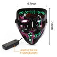 thumbnail image 4 of Garvee 2PACK Halloween Led Mask Light Up Scary Mask Purge Mask with 3 Lighting Modes, 4 of 5