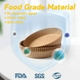 thumbnail image 5 of 100pcs Non-Stick Disposable Air Fryer Liners for 3-5QT Air Frye, Food Grade Parchment (7.9"), 5 of 5