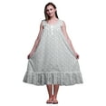 thumbnail image 1 of Bimba White6 Floral Cotton Ball Sleeveless Night Gown For Womens Cotton Printed Nightwear Ladies Sleepwear Small, 1 of 6