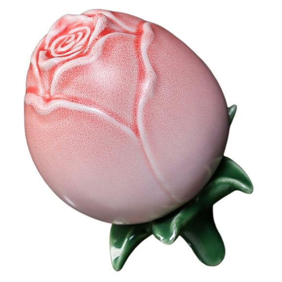 Pink Ceramic Tea Canister Unique Rose Design for Storage Using Elegant Loose Leaf Tea Container