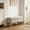 Beige + Linen fabric, variant on AUU 32" Square Storage Ottoman Bench with Built-in Tray – Upholstered Footrest & End-of-Bed Seating with Modern Stitching, Extra Hidden Storage for Living Room or Bedroom