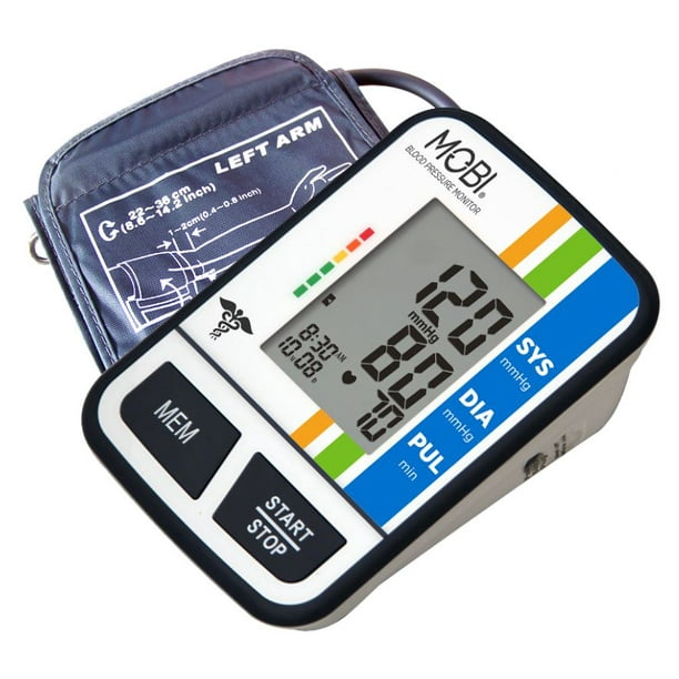 MOBI Health Automatic Upper Arm Blood Pressure Monitor Detects
