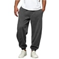 thumbnail image 3 of 8 Colors Baggy Oversized Jogger Sweatpants for Men,Elastic Waist Drawstring Seam Detail Soft Pants with Cuffed Ankles for All Season Casual Outfits, 3 of 4