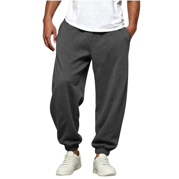 JOANKDMI Joggers Sweatpants Men Elastic Waist Relaxed Fit Ankle Soft Cotton Breathable Athletic Wear Workout Running Gym Mens Sweatpants with Pockets