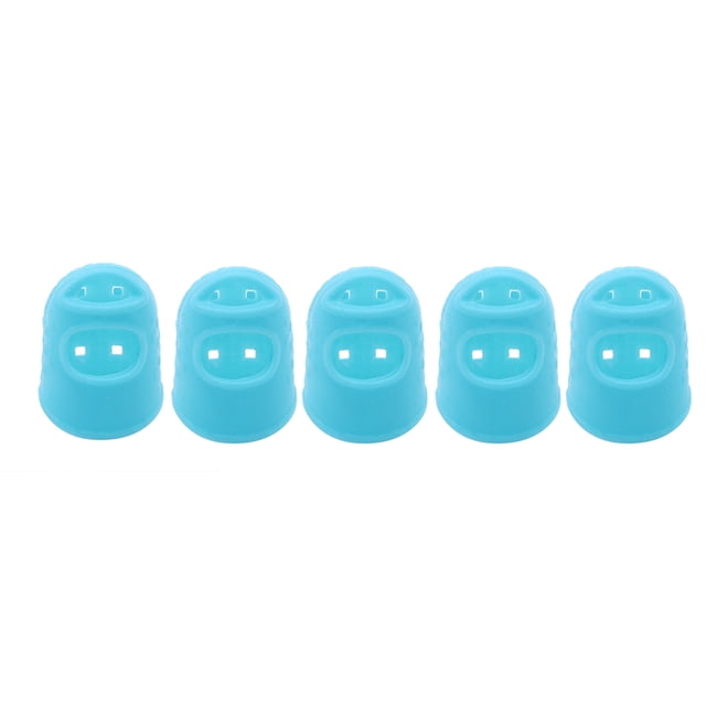 Silicone Thimbles 5 Pack Hollow Breathable Finger Sleeves for Sewing DIY Crafts and Needlework