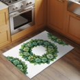 thumbnail image 2 of Spring Green Rose Wreath Area&nbsp;Rug 2x3ft Vintage Watercolor Green Floral Leaf Non-Slip&nbsp;Washable Square&nbsp;Rugs Soft Felt Indoor Floor Mat for Bedroom Kitchen Living Room Bathroom, 2 of 9