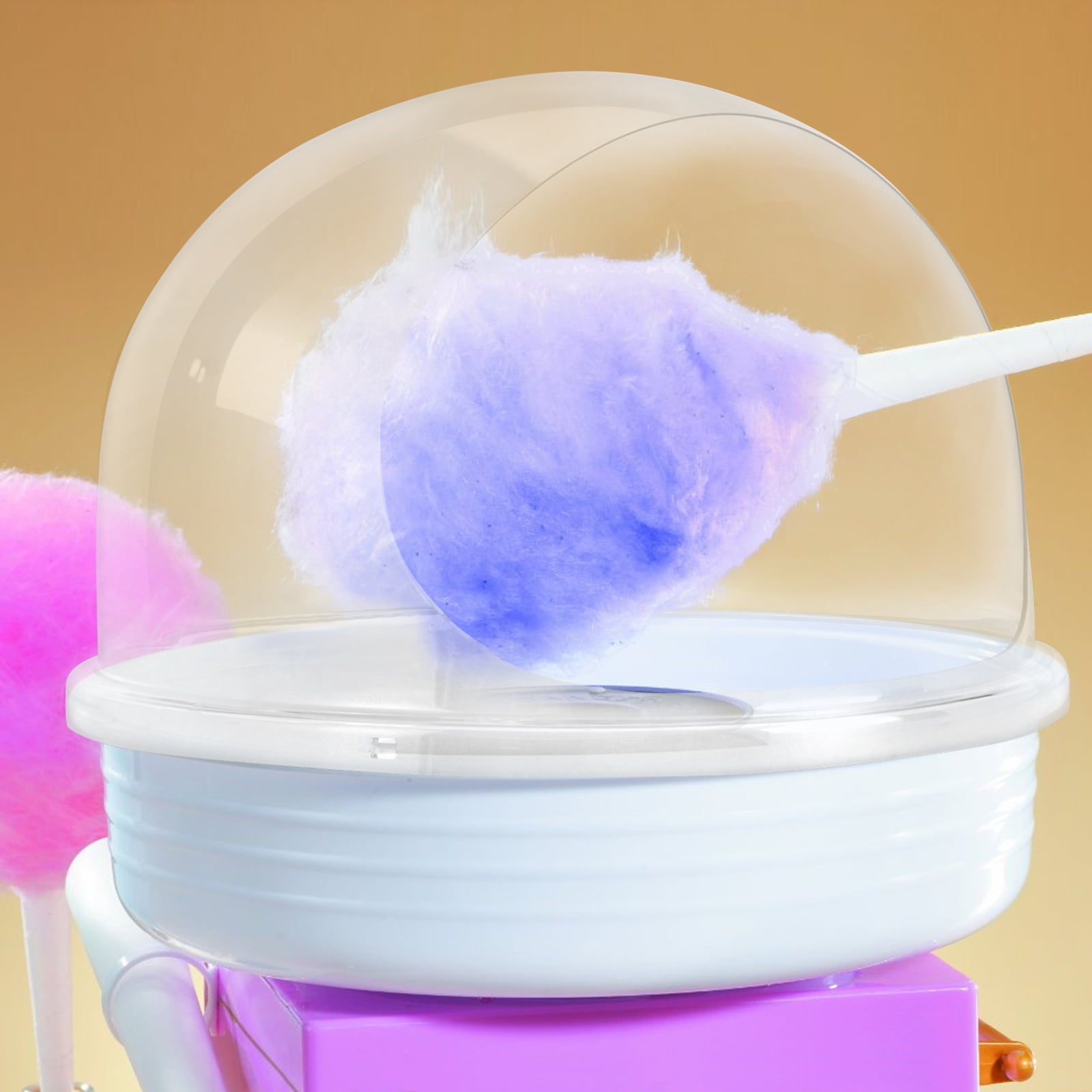 Candy Floss Machine Dome Rear Opening Acrylic Cotton Candy Maker Clear Bubble 
