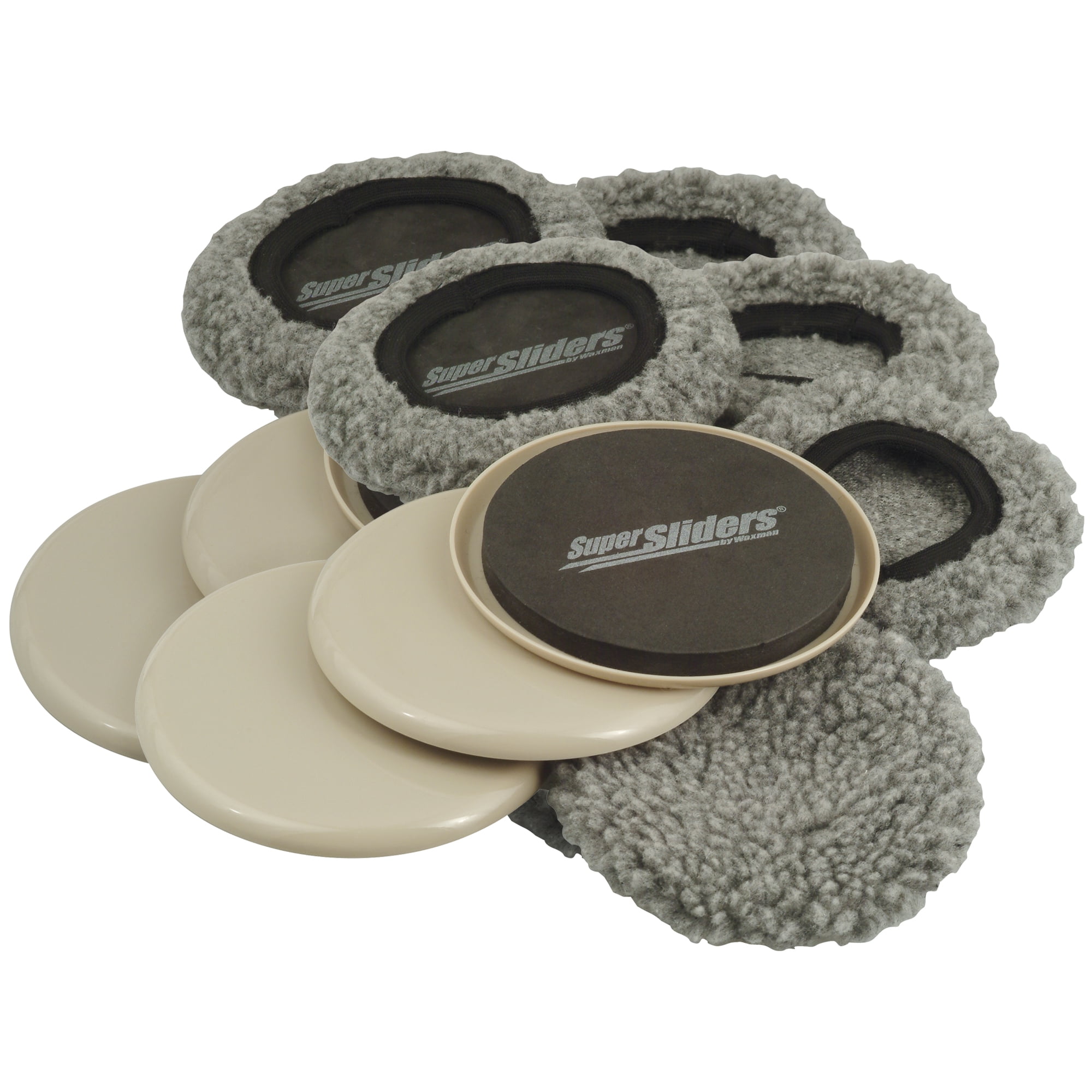 Super Sliders 3 1/2" & 5" Reusable 2in1 Furniture Sliders with