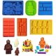 thumbnail image 1 of Molde de Robot de caramelo de ladrillo de construcción, juego de moldes de Chocolate, moldes de bloques de silicona, bandejas de cubitos de hielo para hacer Chocolate derretido, 1 of 4