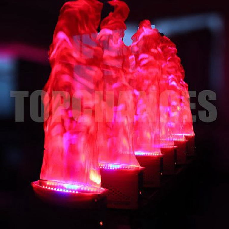 Fake Flame Light With 36 LED - Red & Blue Stage Fire Effect With Blowers