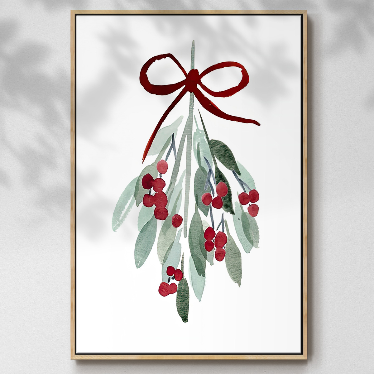 Come Across II - Framed Gallery Wrapped Holiday Canvas - 25 x 37 - Natural Wood Frame