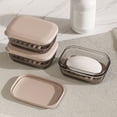 thumbnail image 3 of 2PCS Elegant Soap Case With Cover Modern Double Layer Drying Tray Bathroom Soap Storage Box for Countertop Home Decors, 3 of 11