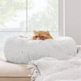 thumbnail image 3 of Cama para gatos, relajante, lavable, 50 cm, antideslizante, redonda, gris escarcha, 3 of 6