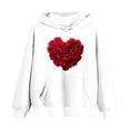 thumbnail image 4 of TaTaai Womens Graphic Hoodies Streetwear Hoodie Coquette Bow Graphic Aesthetic Preppy Long Sleeve Pocket Pullover Gift, 4 of 5