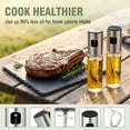 thumbnail image 2 of 2-Pack Refillable Glass Oil Sprayer Bottles with Cleaning Brush — Stainless Steel Nozzle Mister for Air Fryer, Salad Dressing & Grilling, Includes Funnel and Oil Brush, 2 of 8