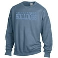 thumbnail image 2 of Men's ComfortWash Steel Blue Citadel Bulldogs Stack Garment Dyed Crewneck Pullover Sweatshirt, 2 of 3