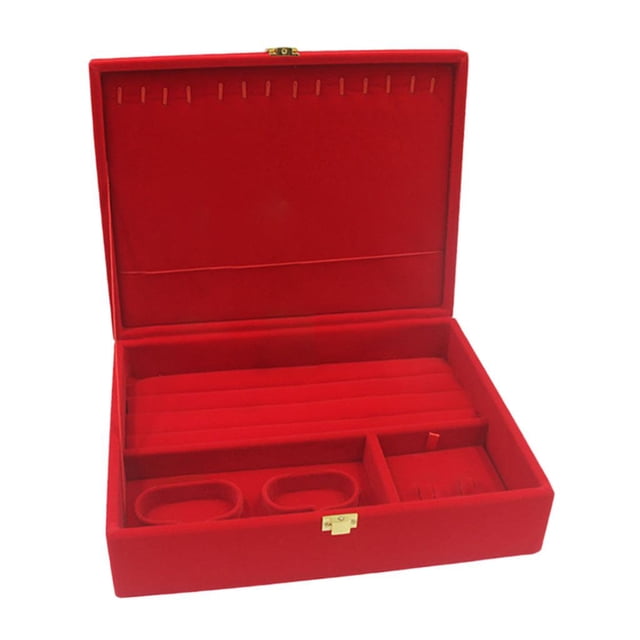 Orgazador De De Brazalete De Caja De Presentaci De ?a De Lujo Rojo Multifuncional Sunnimix Cajas de joyería de terciopelo