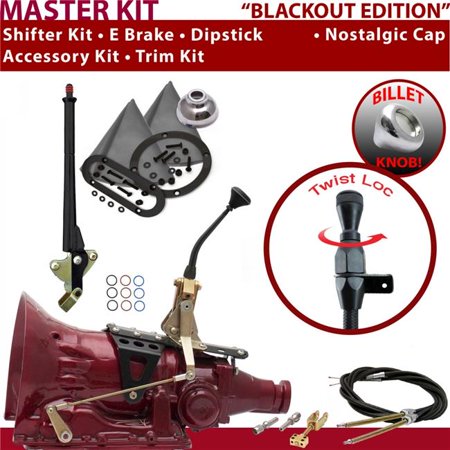 American Shifter PG Shifter Kit Black 8 in. E Brake Cable Trim Kit Dipstick for EE54E
