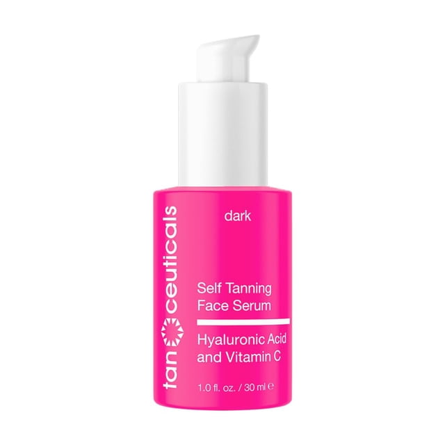 Tanceuticals Suero facial autobronceador - Corrector de color e hidratante con vitamina C e hialurónico - Autobronceador facial para un aspecto natural y un bronceado sin sol de larga duración - 1 oz