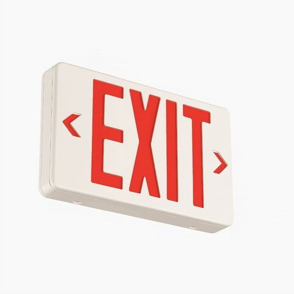 LED Exit Sign with Battery Back Up Red Double Sided Only 100V-277V (MES-W) DM-EM114