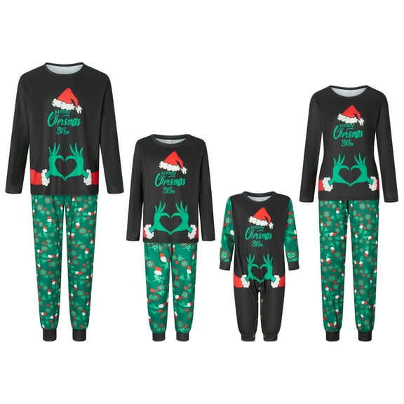 Family Christmas Pjs Matching Sets 2023 Christmas Pajamas for Family Christmas Elf Pjs Holiday Xmas Jammies Set
