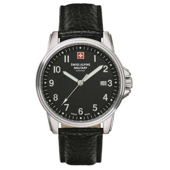 Swiss Alpine Military Men's Watch Analog Quartz 7011.1537SAM Leather