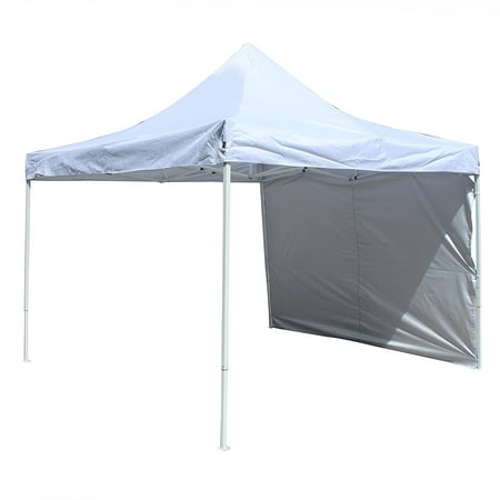 ALEKO Collapsible Gazebo with Removable Wall Panel - 10 x 10 ft - White