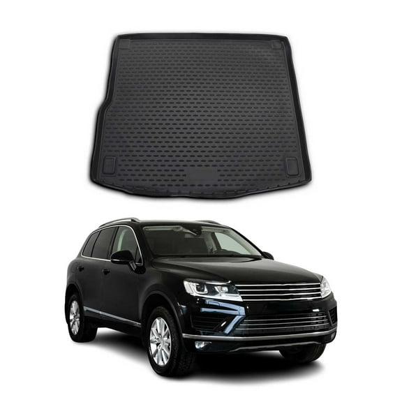 OMAC Waterproof Cargo Trunk Mat for VW Touareg 2011-2018 Rear TPE Black