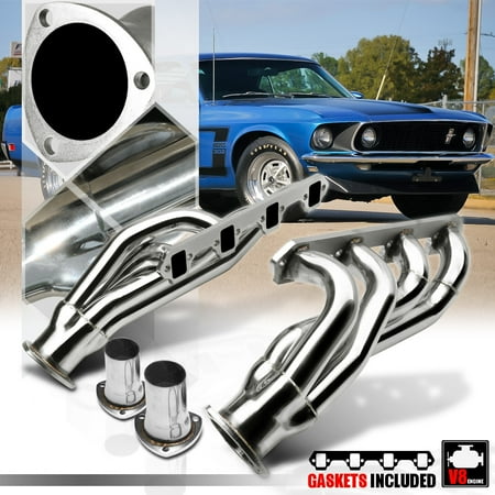 Ss Full Exhaust - SS Exhaust Header Manifold for 62-77 260-302 V8 Falcon/Mustang/Cougar/Maverick 63 64 65 66 67 68 69 70 71 72 73 74 75 76