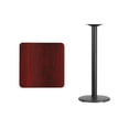 thumbnail image 2 of Bowery Hill Table de Bar Carré de 24 Pouces pour Restaurant, Noir et Acajou, 2 of 2