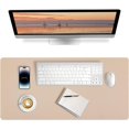 thumbnail image 1 of GHSDFBB Leather Desk Pad, Mouse Pad, Non-Slip Desk Protector Mat, Leather Desk Blotter, Computer Desk Pad, Waterproof Desk Mat for Home Office and Decor-Beige (35.4×16.9 Inches), 1 of 6