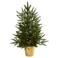 thumbnail image 1 of 2.5" Christmas Tree w/Golden Planter, 1 of 2